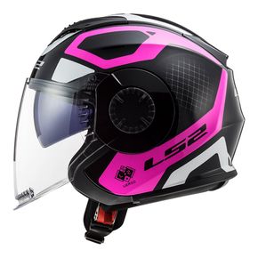 Capacete LS2 OF570 Verso Marker Black Pink 1